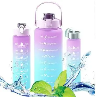 3-Piece Motivational Water Bottle Set