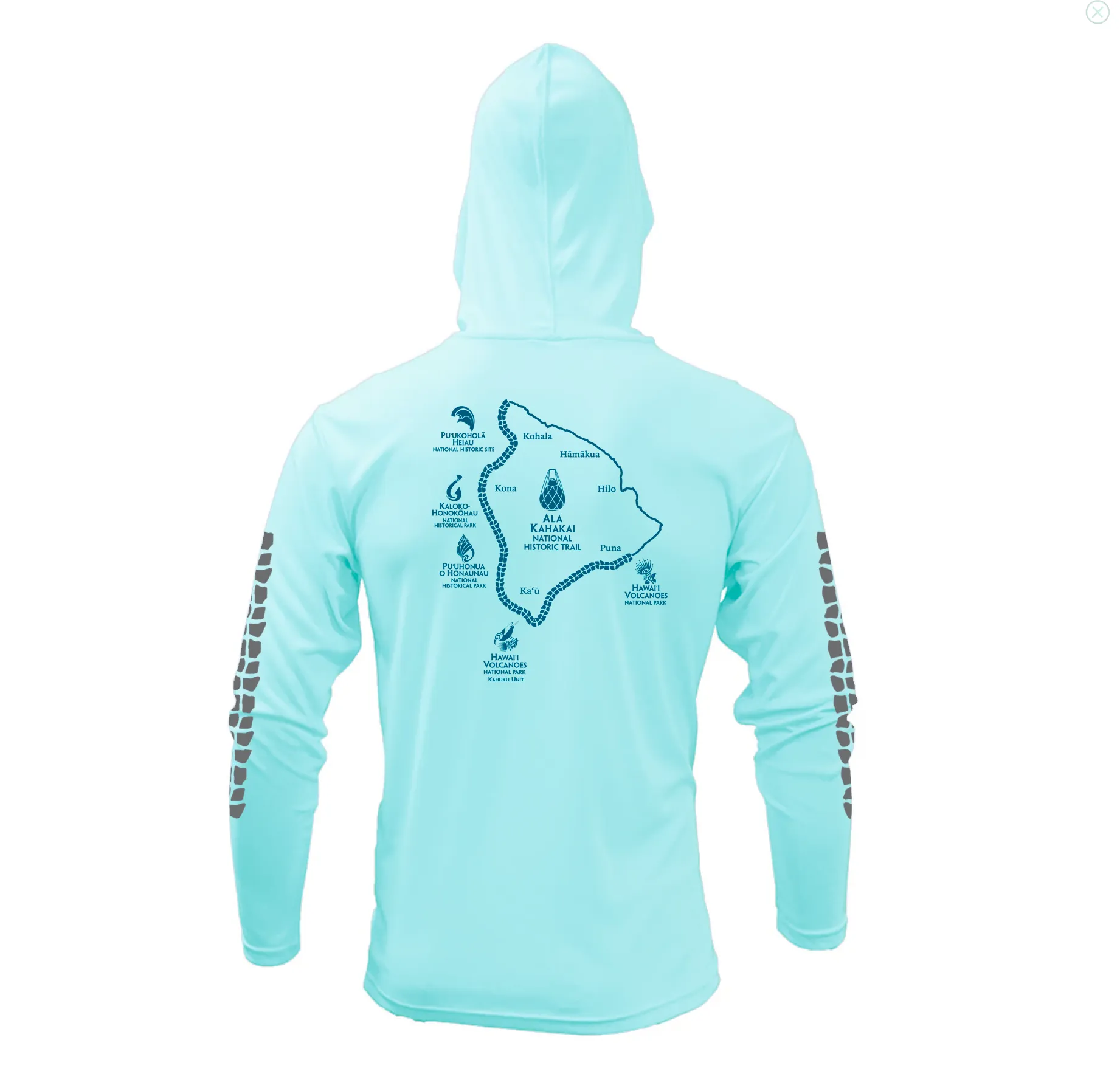 Ala Kahakai National Historic Trail Hooded Long Sleeve Sun Shirt