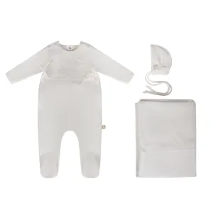 APPLIQUED BIB SET-Warm White