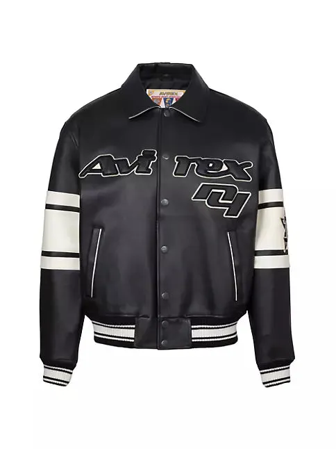 AVIREX BROOKLYN LEATHER JACKET Men’s -BLACK