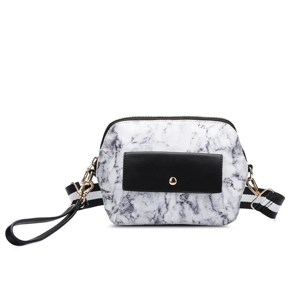 BIKOSTAL White Marble Crossbody