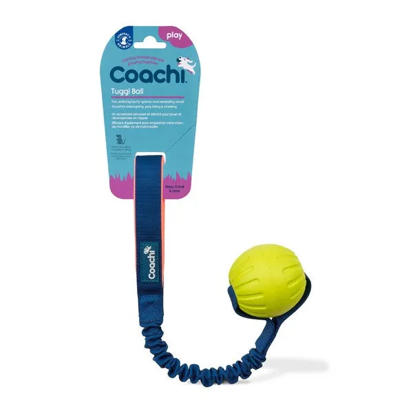 Coachi Tuggi Ball Navy Coral & Lime Training Toy