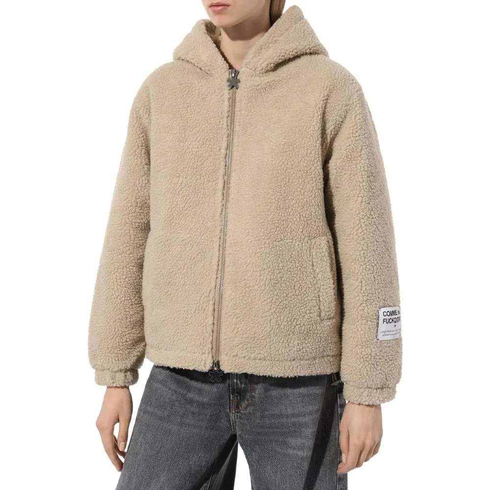 Comme Des Fuckdown Beige Polyester Jackets & Coat