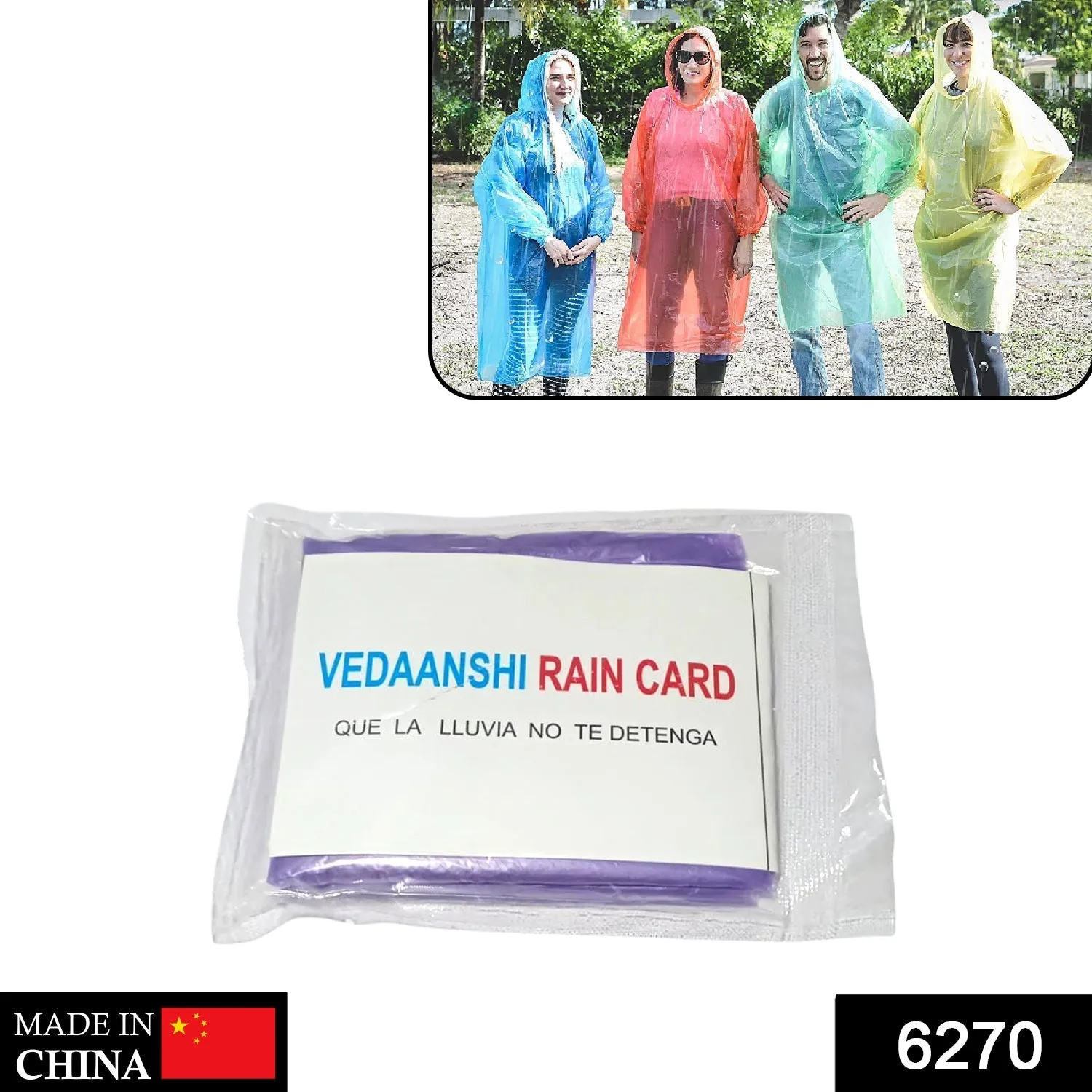 Disposable Rain Card Raincoat Easy to Carry Emergency Waterproof Rain coat RainCard