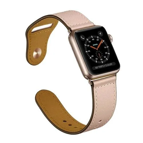 Easy Fasten Leather Apple Watch Strap