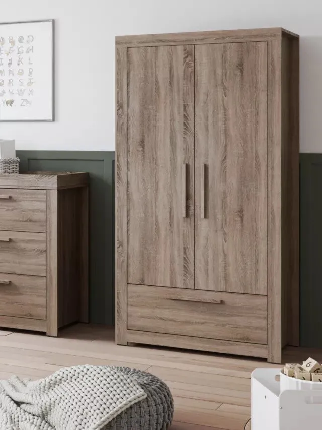 Ellesmere 2-door Wardrobe Truffle Oak Box 1 of 4