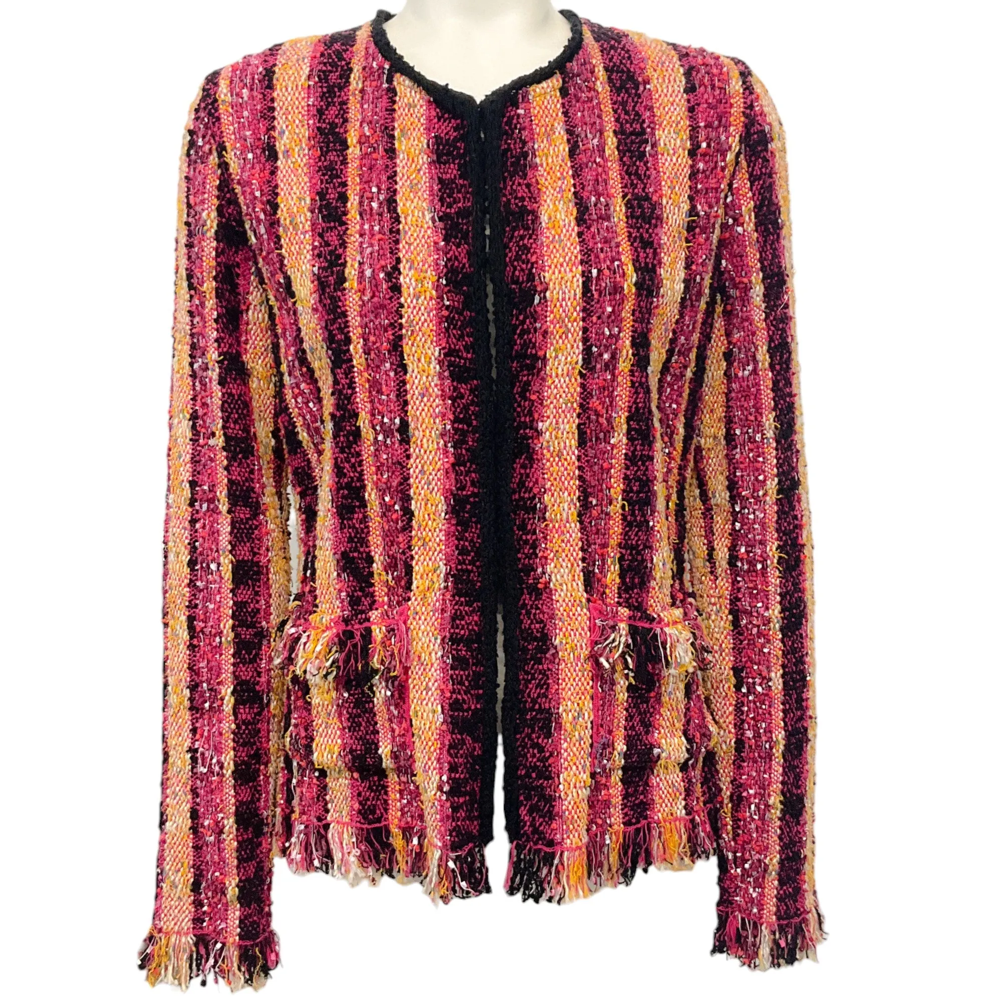 Etro Pink / Gold Tweed Knit Jacket