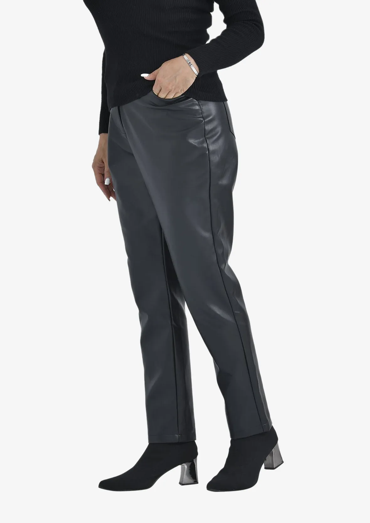 Faux Leather Trouser