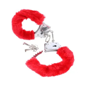 Ff Beginner Furry Cuffs Red