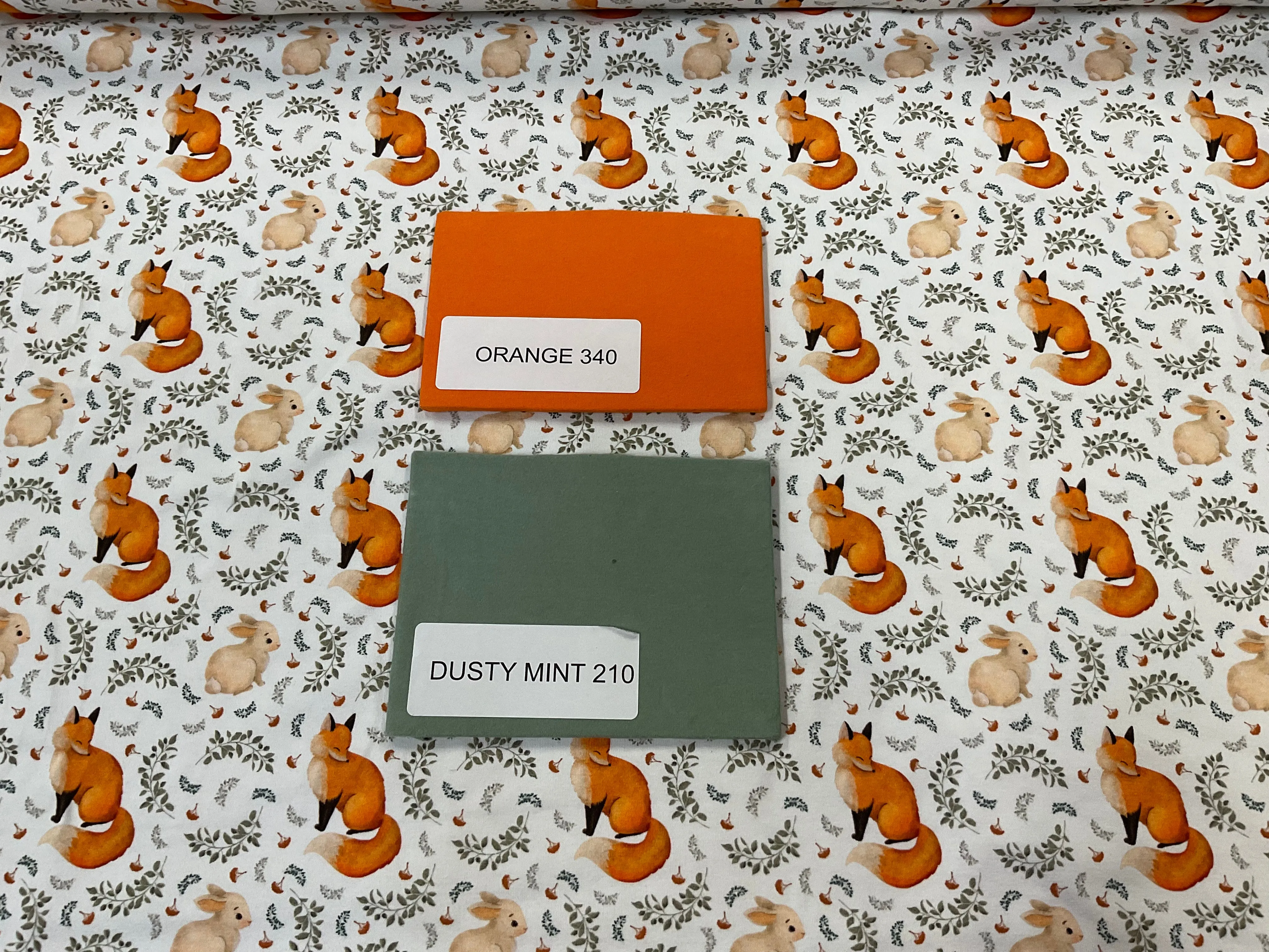 Fox and Bunny Cotton Jersey Fabric