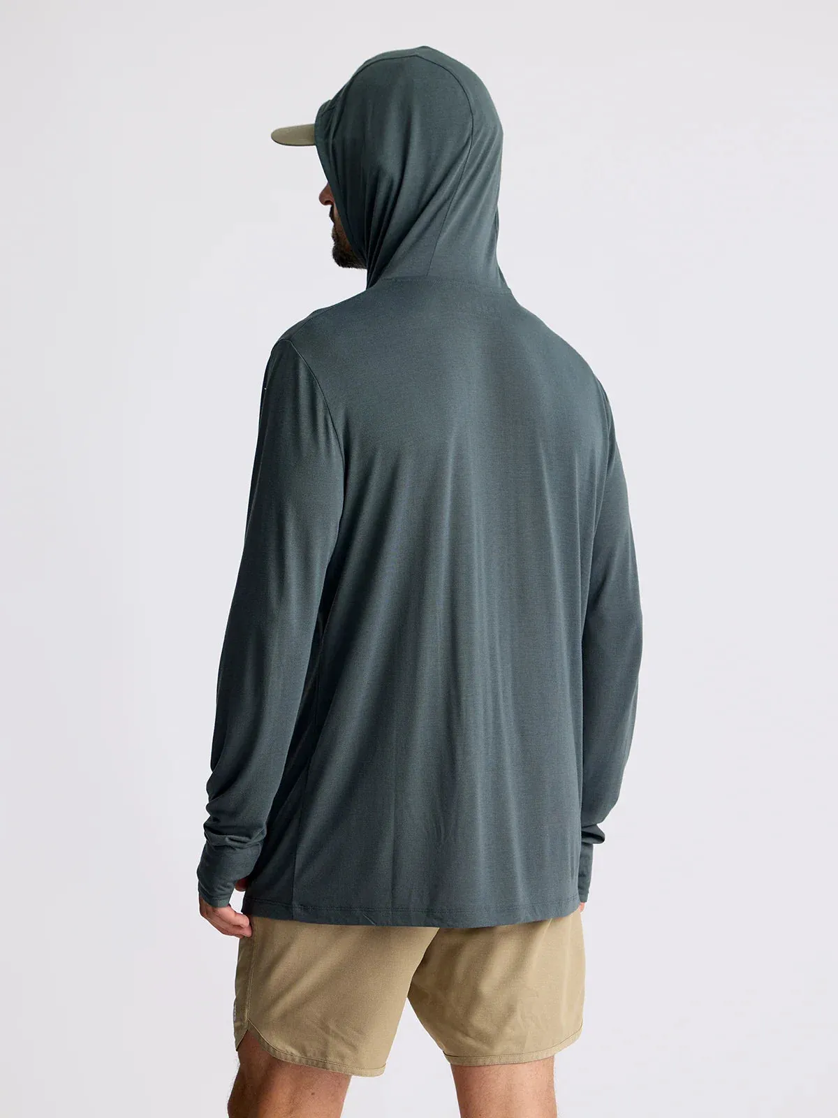 Free Fly Men's Bamboo Lightweight Hoodie in Midnight