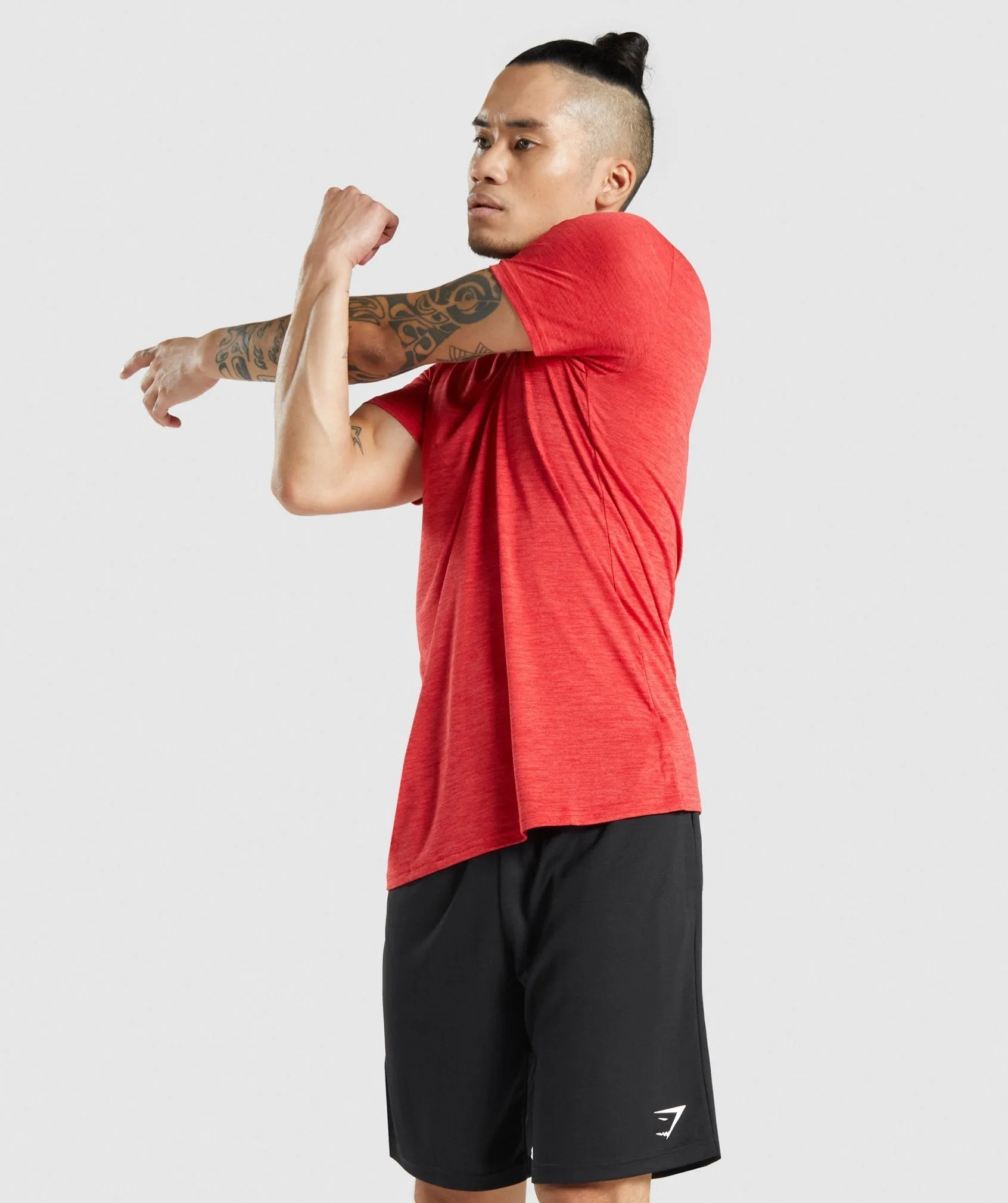 Gymshark Arrival Marl T-Shirt - Red