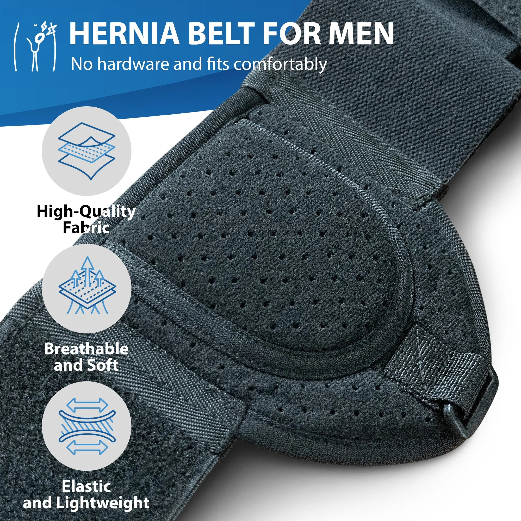 Inguinal Groin Hernia Belt for Men and Women - Left or Right Side