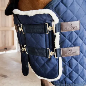 Kentucky Horsewear Quilted Sheepskin Chest Expander - Navy