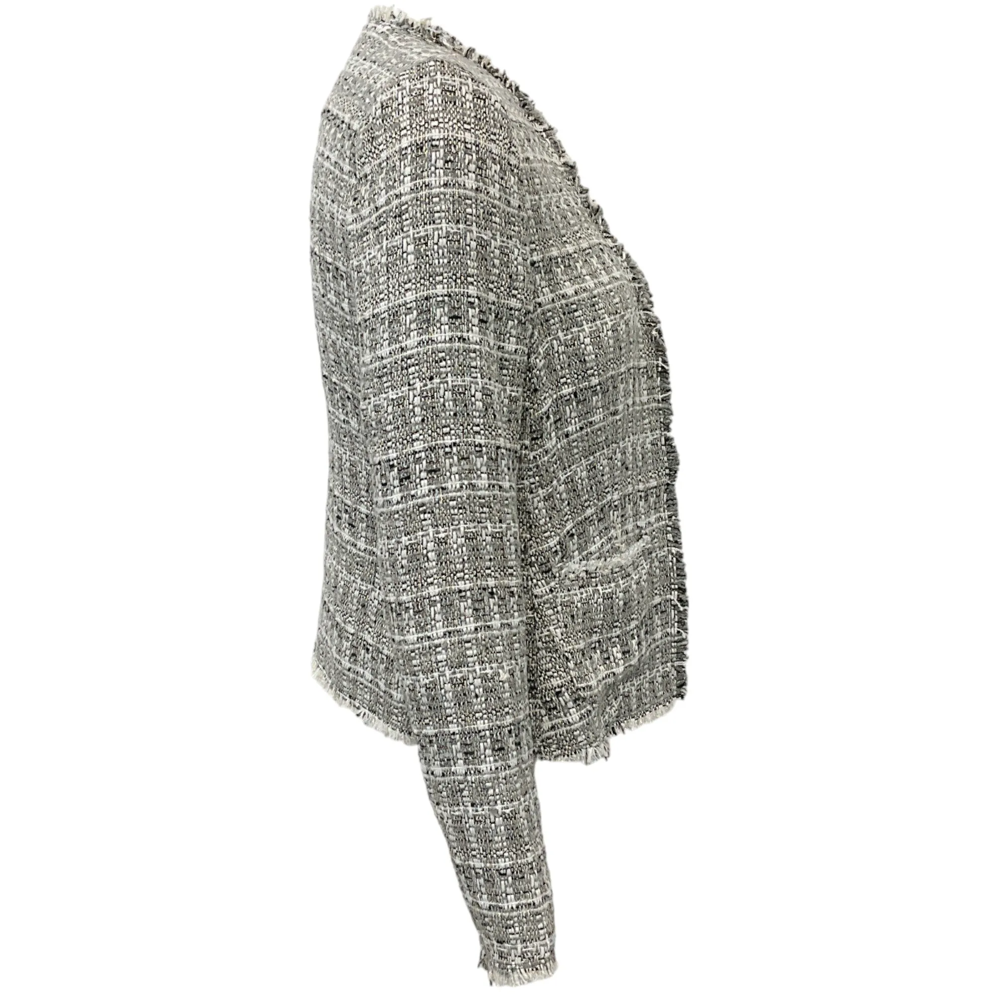 L'Agence Grey Tweed Adette Jacket