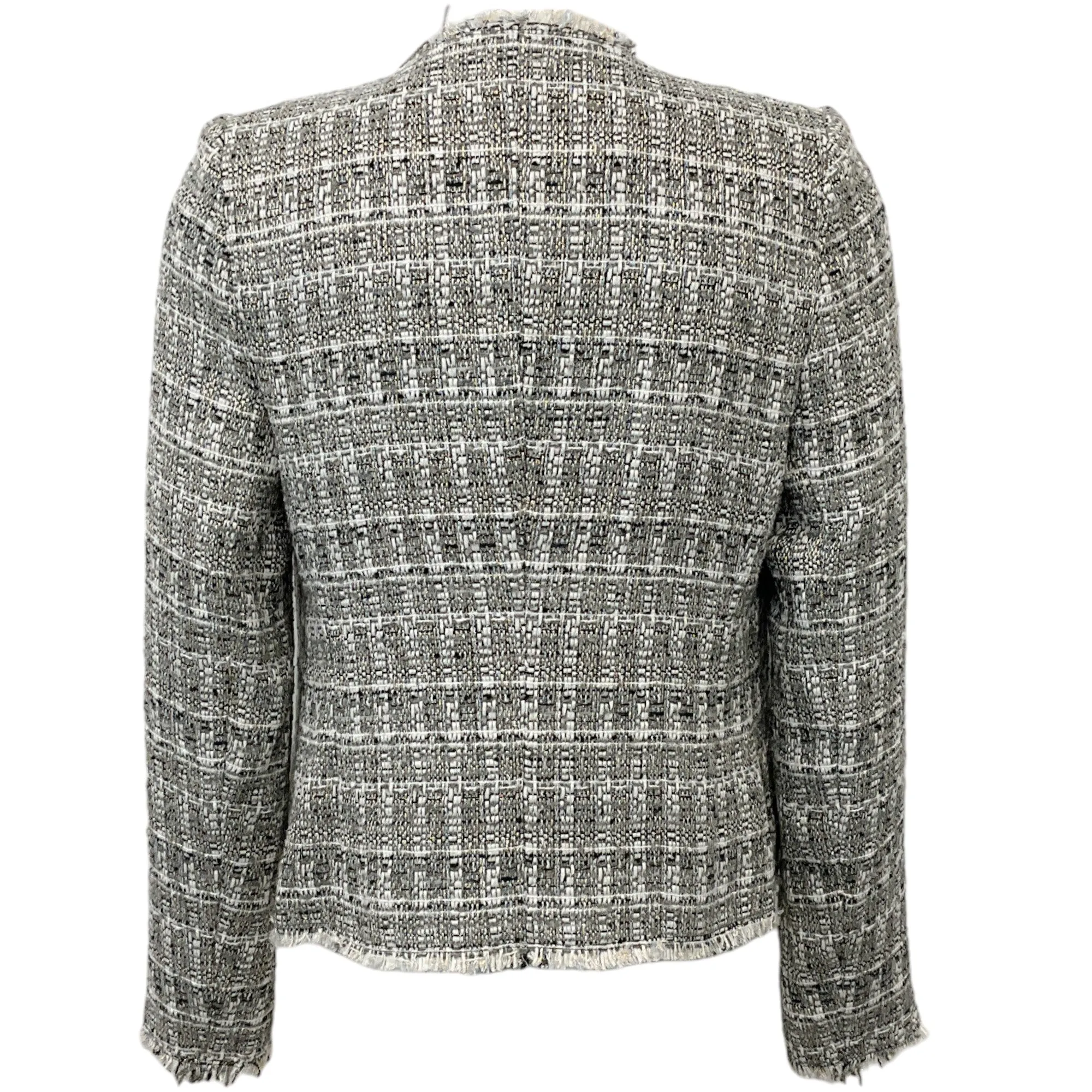 L'Agence Grey Tweed Adette Jacket