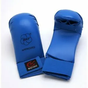 MAR-143E | WKF Approved Blue Karate Mitts