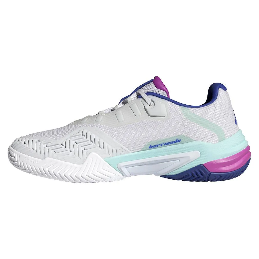 Mens Barricade 13 Tennis Shoes White and Lucid Blue