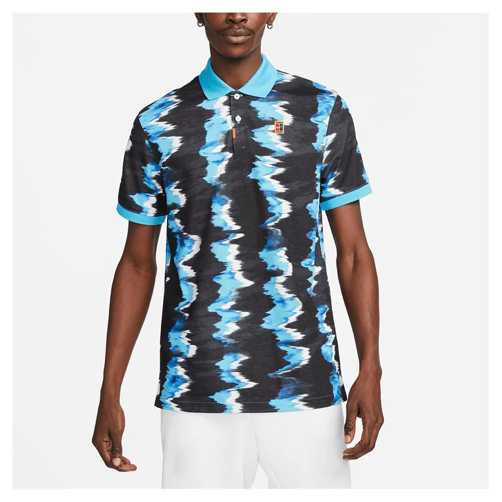 Men's Melbourne Court Printed Slim-Fit Tennis Polo