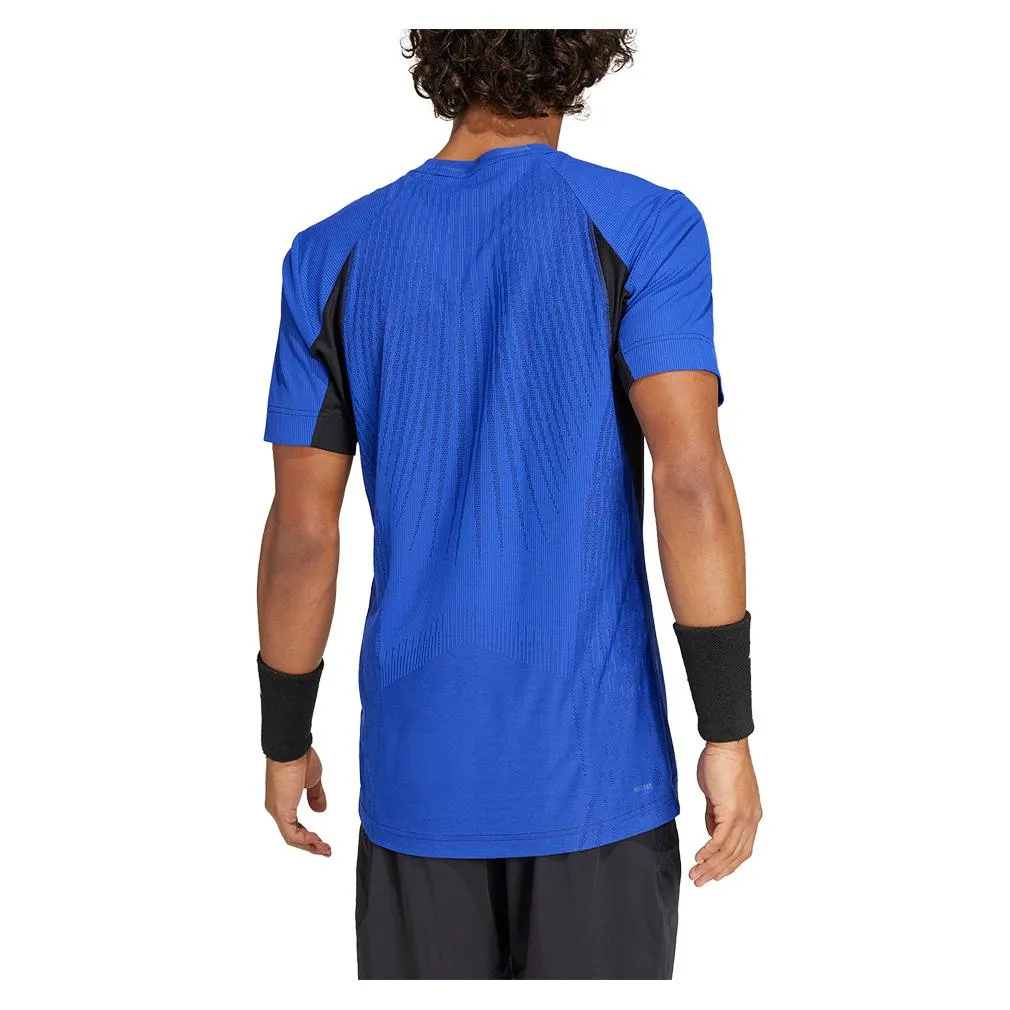 Mens Pro Airchill Tennis Top Lucid Blue and Black