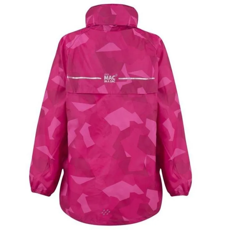 Mini Mac In A Sac Kids Packable Waterproof Jacket - Pink Camo