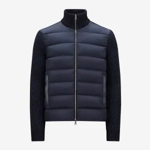 Moncler Padded Wool Blend Cardigan