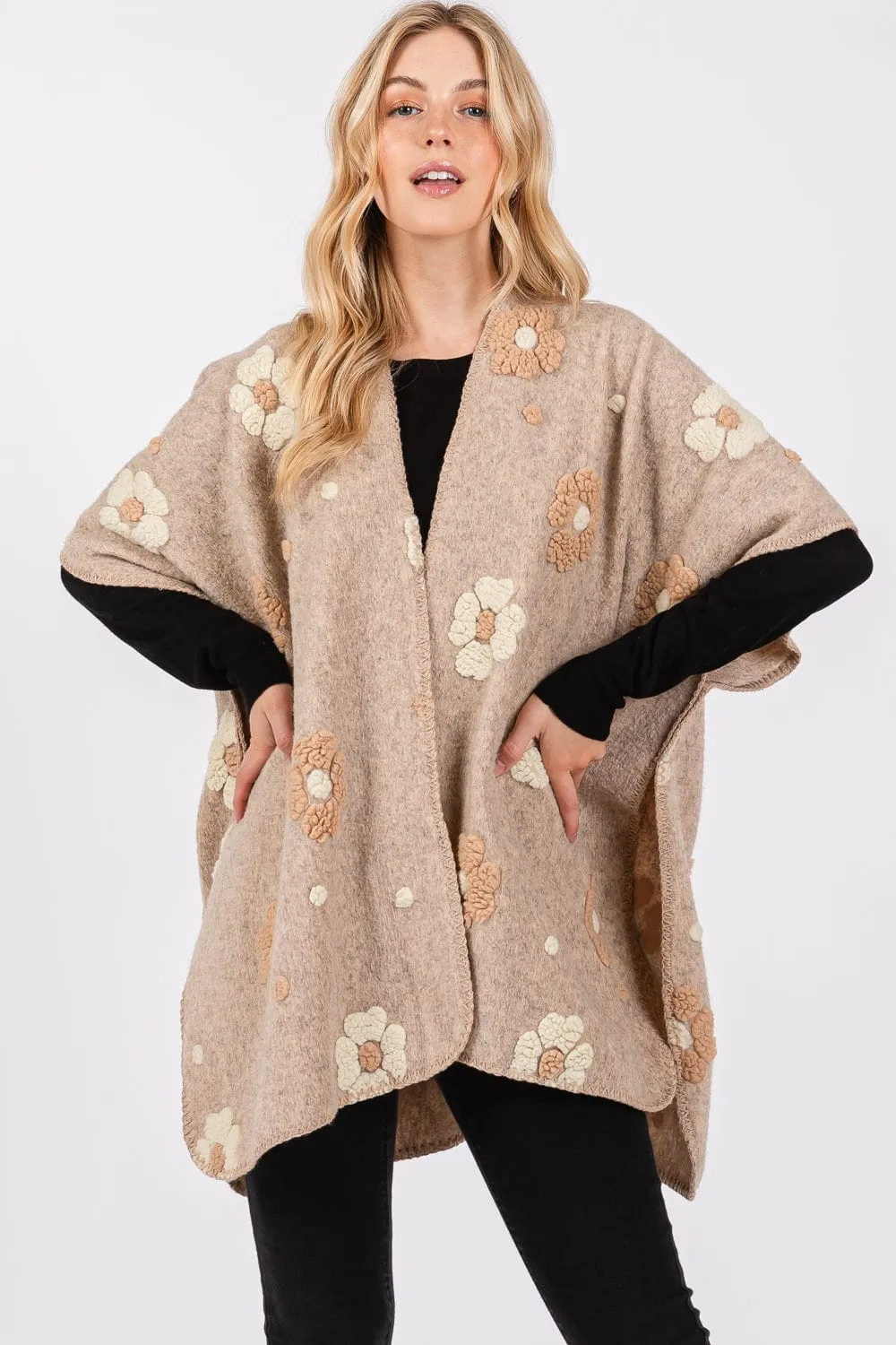 MS0399 Floral Fleece Kimono