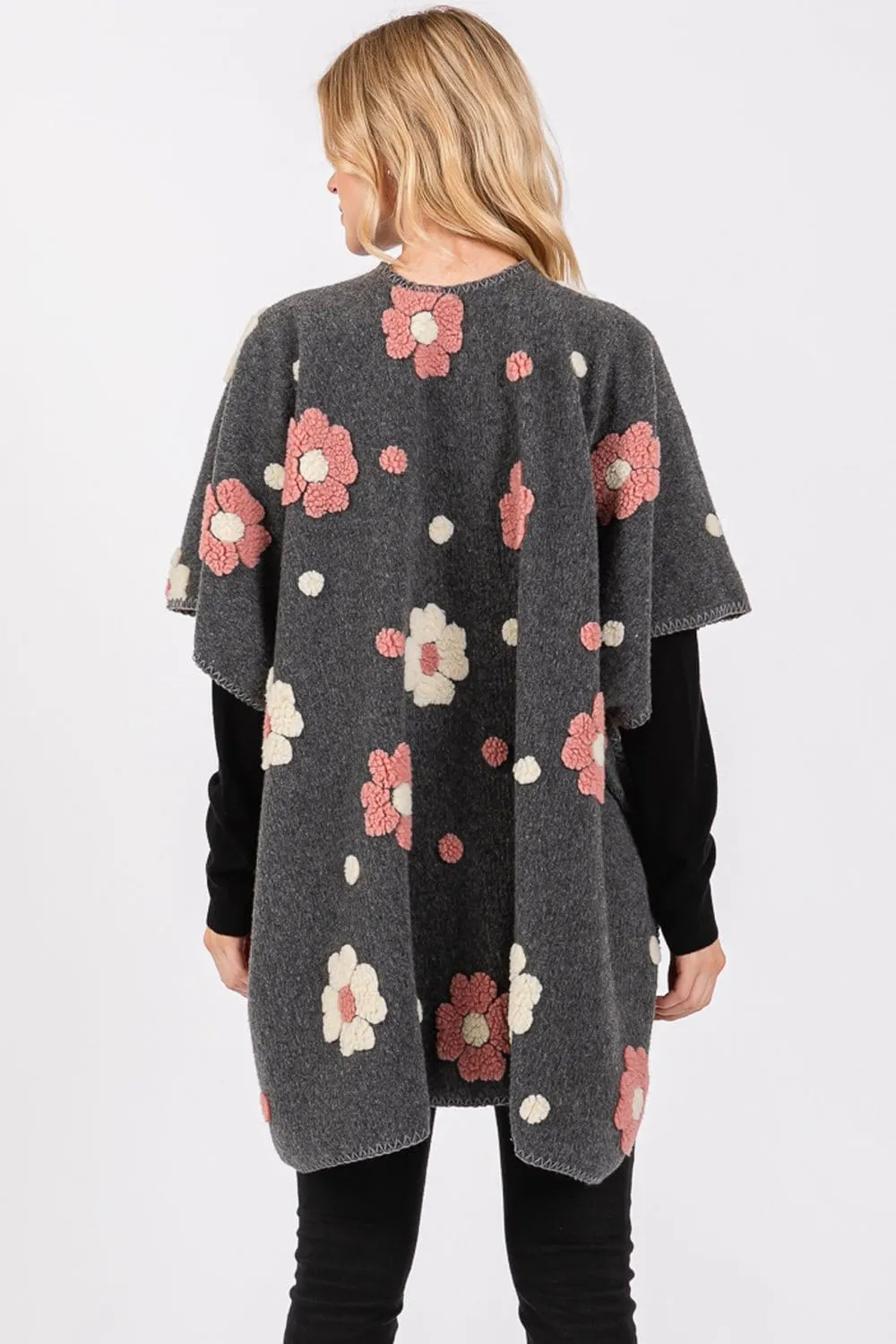 MS0399 Floral Fleece Kimono