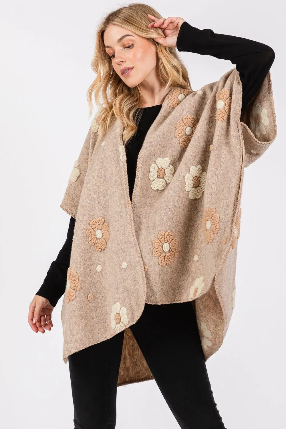 MS0399 Floral Fleece Kimono