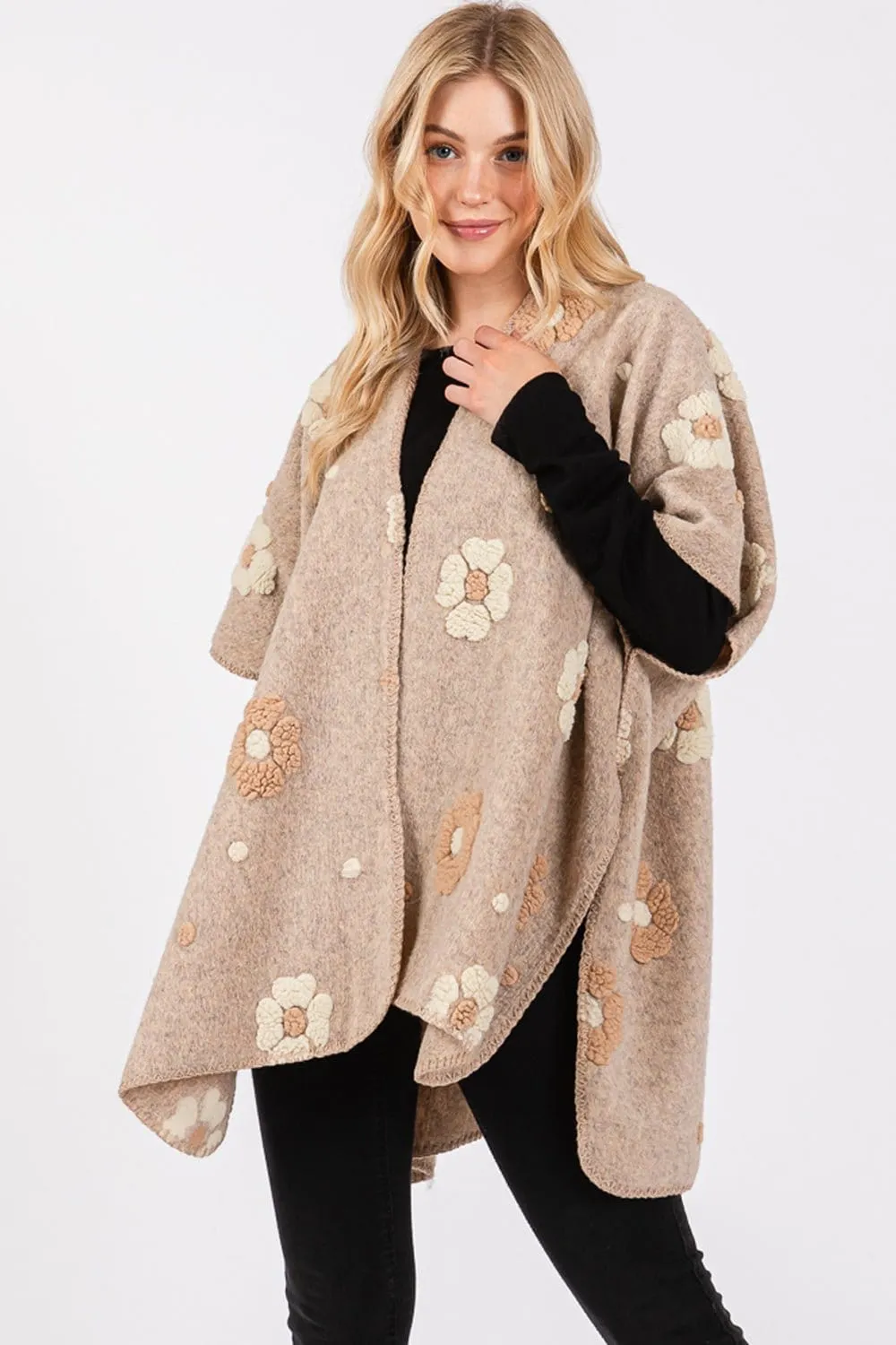 MS0399 Floral Fleece Kimono