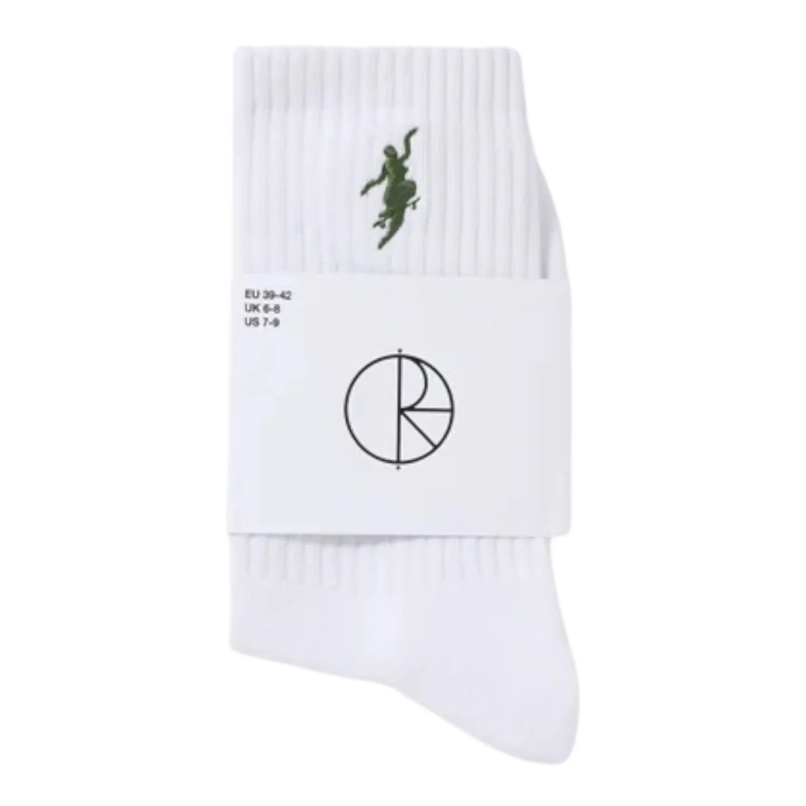 POLAR RIB SOCKS | NO COMPLY - WHITE / ARMY GREEN