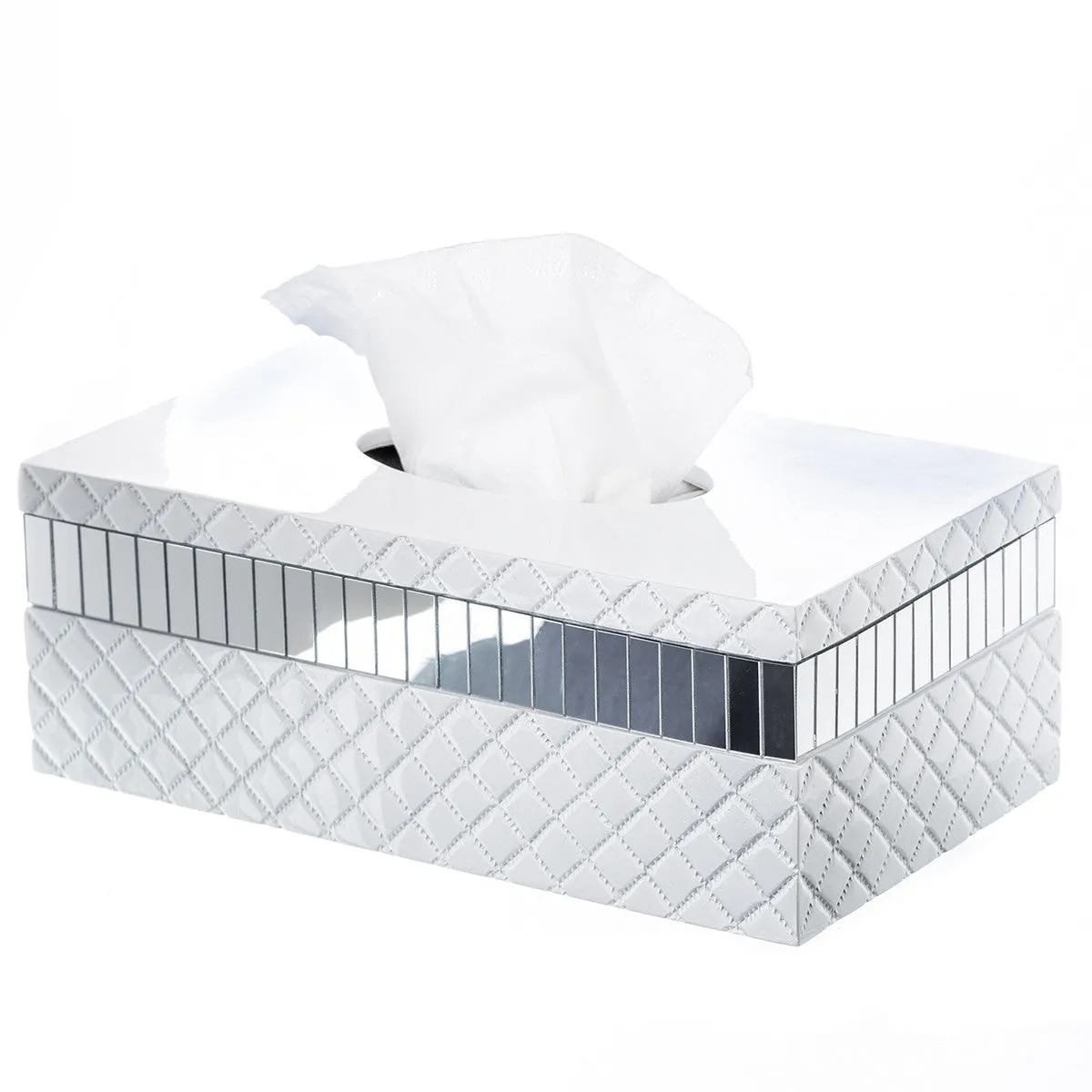 Quilted Mirror Tissue Box (rectangle)  (Wholesale)