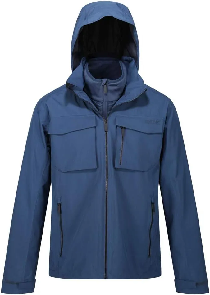 Regatta Mens Shrigley 3 In 1 Waterproof Insulated Hooded Walking Jacket