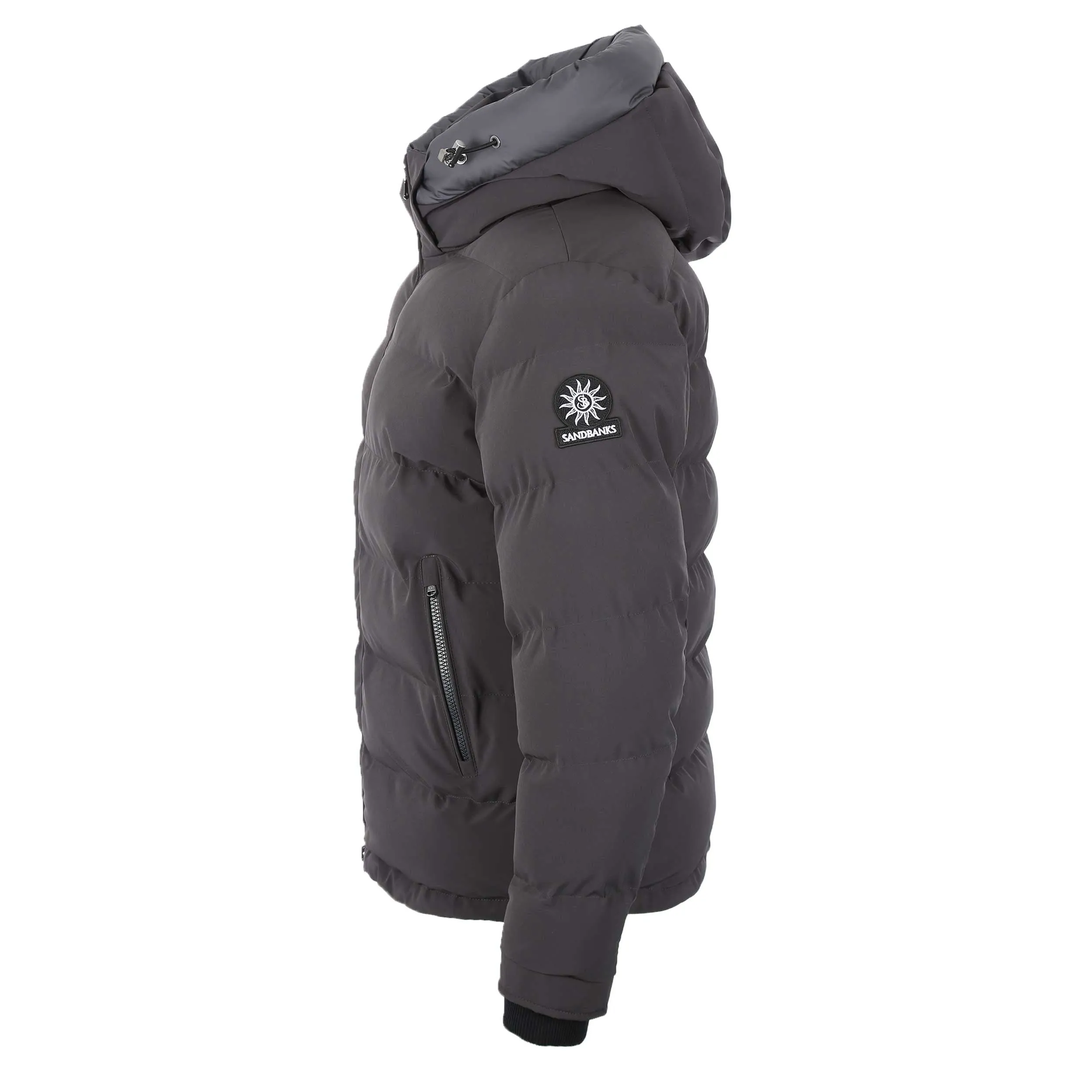 Sandbanks Banks Puffer Jacket in Charcoal