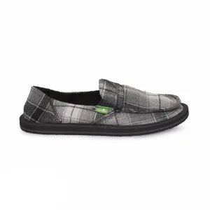 Sanuk Pick Pocket Plaid Black Vest Shoes