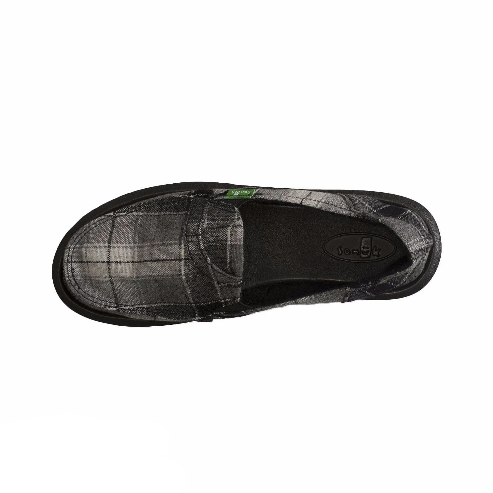 Sanuk Pick Pocket Plaid Black Vest Shoes