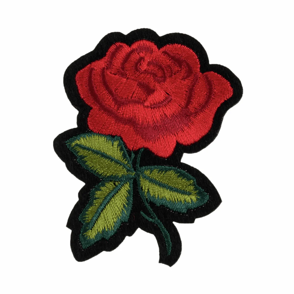 Single Rose  - Iron -On & Sew-On Motifs Patch