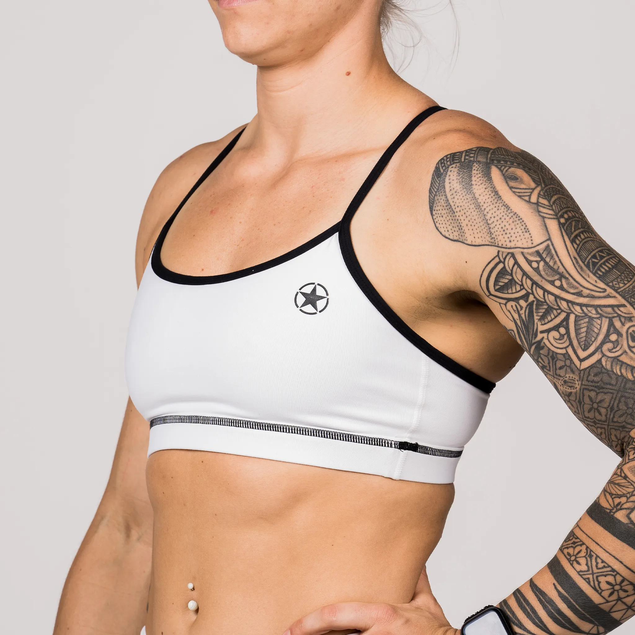 Sports Bra - Varsity - White