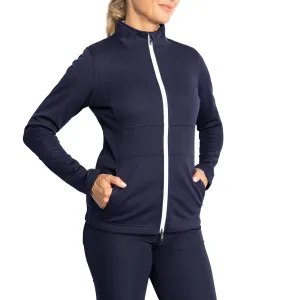 Sunderland Women's Nira Thermal Panelled Fleece Water Repellent Golf Jacket - Navy