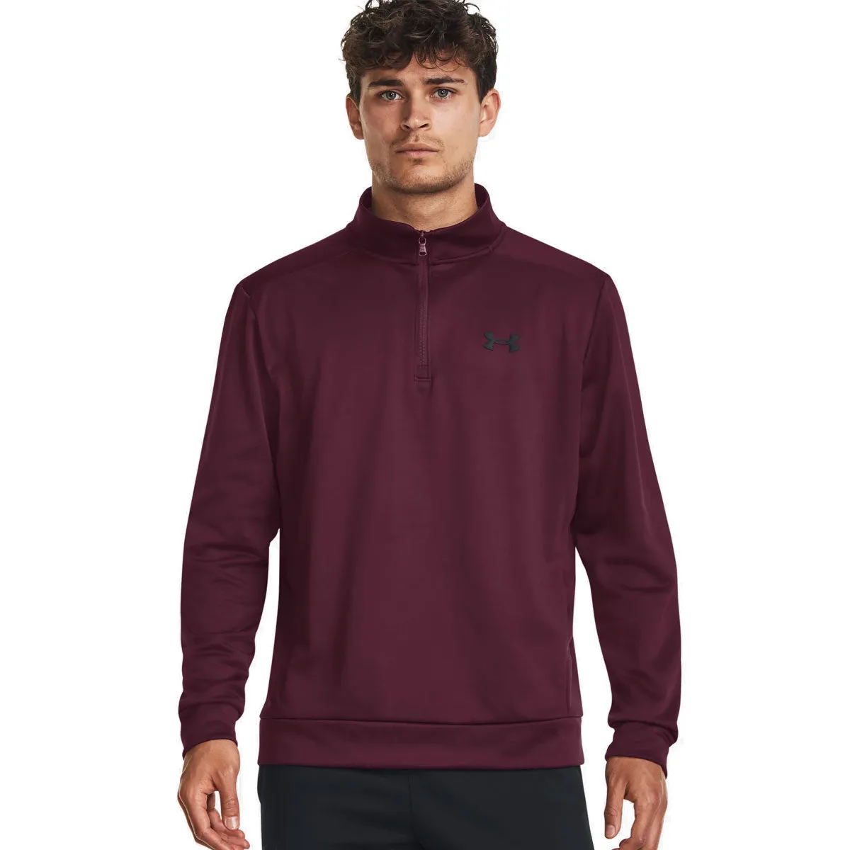 Under Armour Fleece 1/4 Zip Top - Mens - Dark Maroon/Black