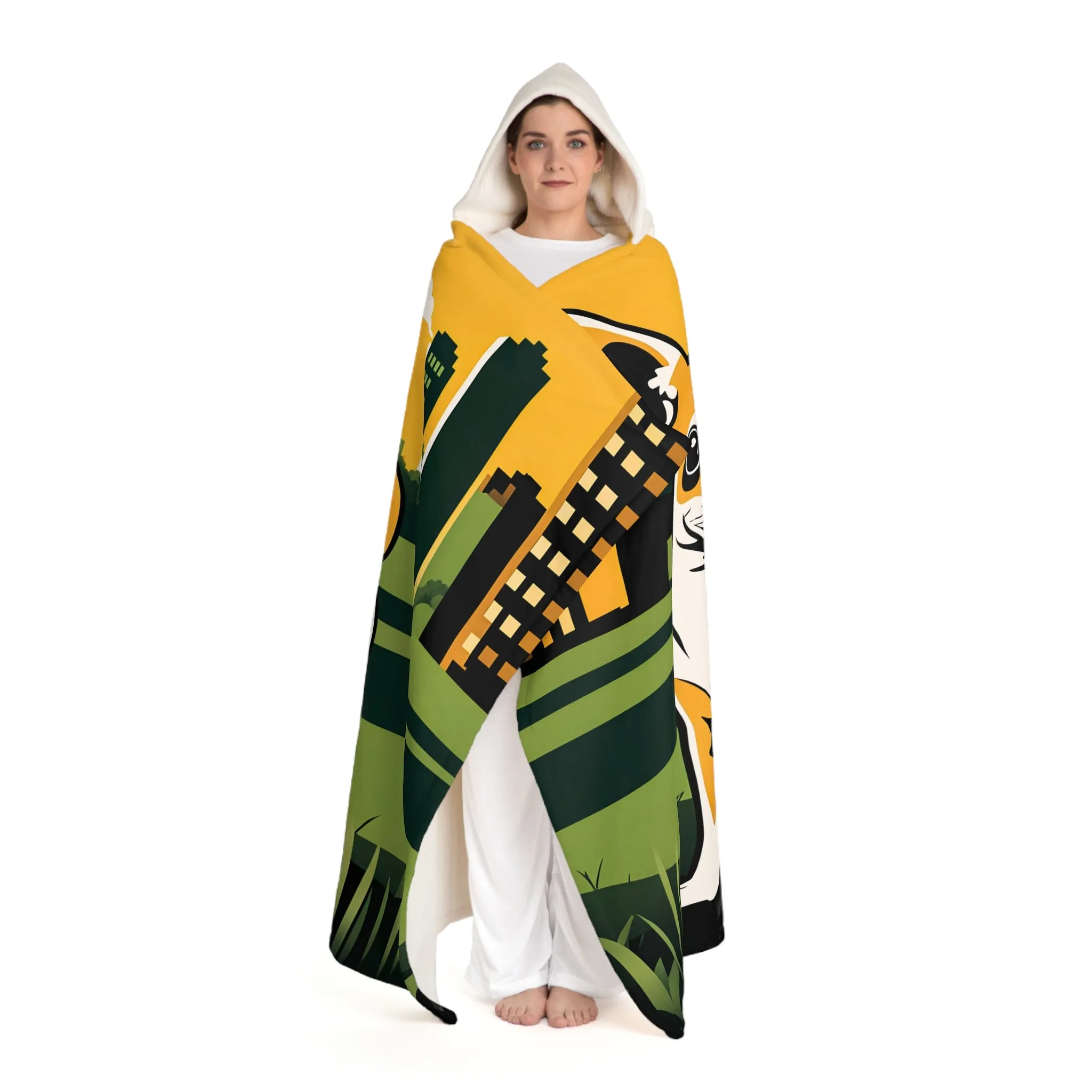 Urban Chihuahua, Cozy Hooded Sherpa Fleece Blanket