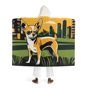 Urban Chihuahua, Cozy Hooded Sherpa Fleece Blanket