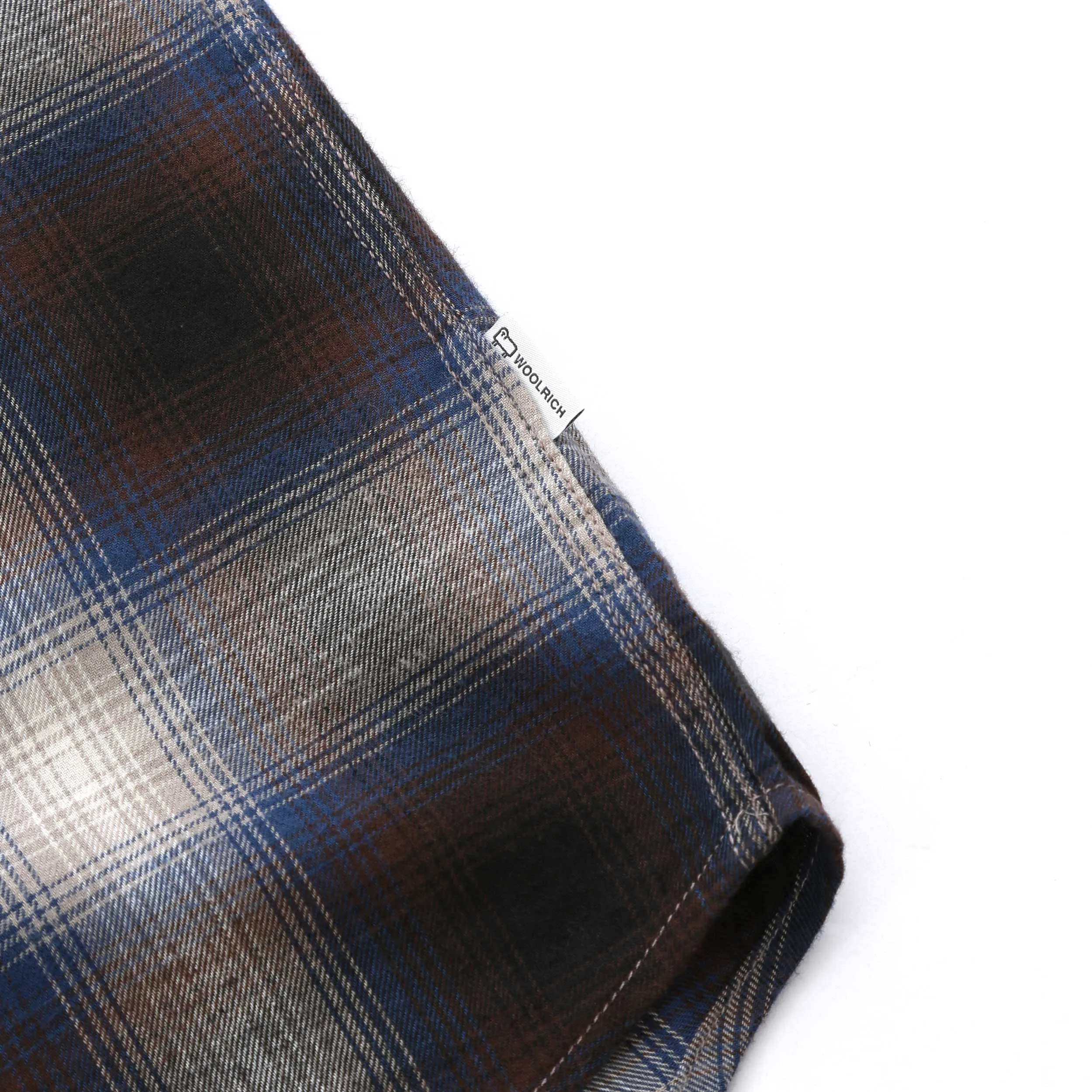 Woolrich Light Flannel Check Shirt in Grey Check